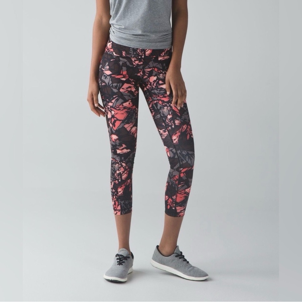 Lululemon High Times Pant 7/8 Leggings Paint Storm Espresso Multi Size 12